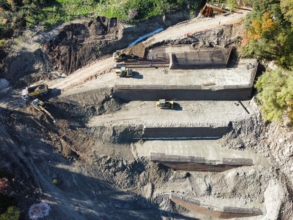 Sbancamento e realizzazione strati di rinforzo